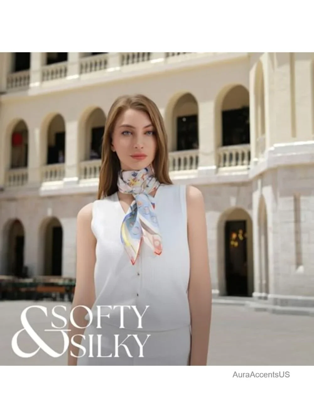 35x35 Square Satin Scarf for Women - Fashion Head Wrap & Neckerchief